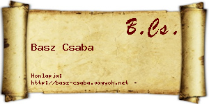 Basz Csaba névjegykártya